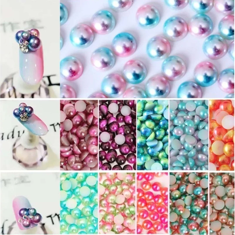 4 мм сделай сам полубрикет плоская задняя сторона разноцветные бусины