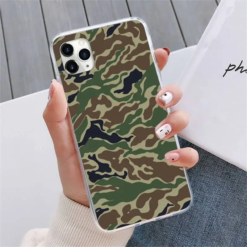 

Camouflage Pattern Camo military Army Phone Case For iphone 12 5 5s 5c se 6 6s 7 8 plus x xs xr 11 pro max mini