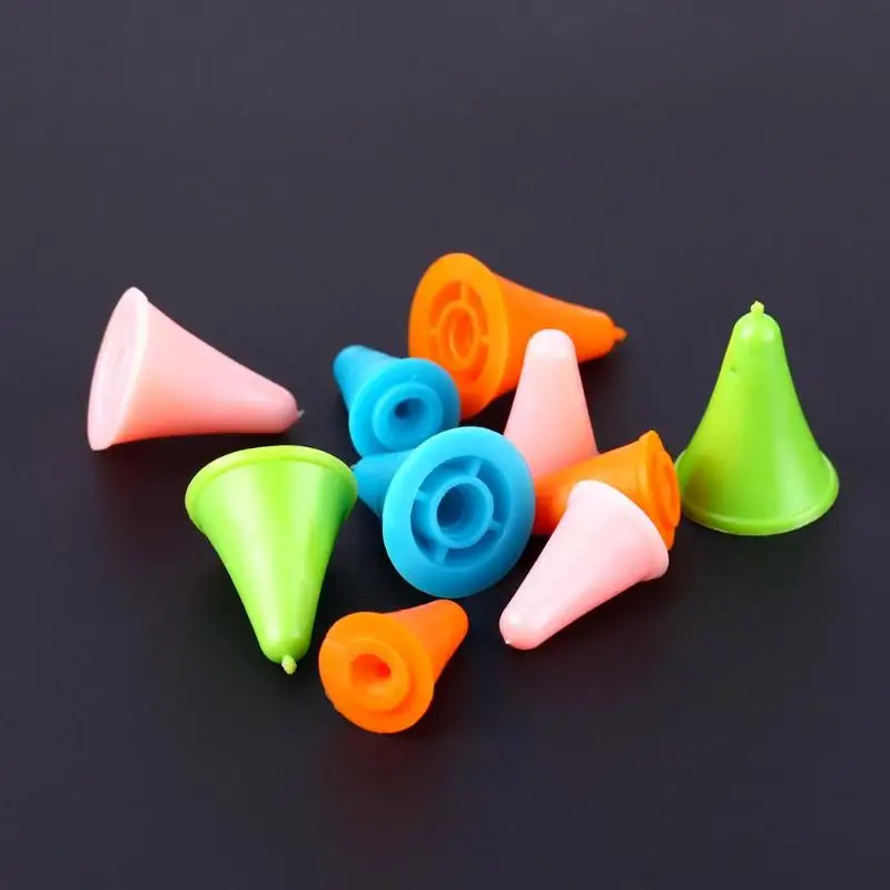 Новинка 10 шт. резиновый конусный вязаный колпачок для игл наконечники точечные