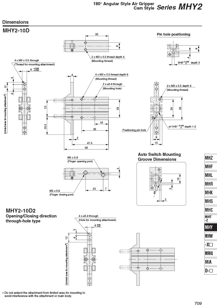 Угловой Воздушный Захват MHC2-10D 16D 20D 25D 180 ° угловой Воздушный Захват Cam style MHY2-10D 16D 20D 25D caluminium clamp