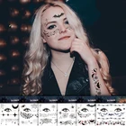 Наклейка для лица, страшная, татуировка шрамы, временная татуировка, водостойкая, для Хэллоуина, праздника, имитация татуировок, 1 шт.