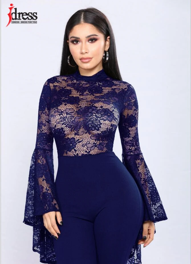 Сексуальное женское Кружевное боди IDress с цветочным рисунком комбинезон