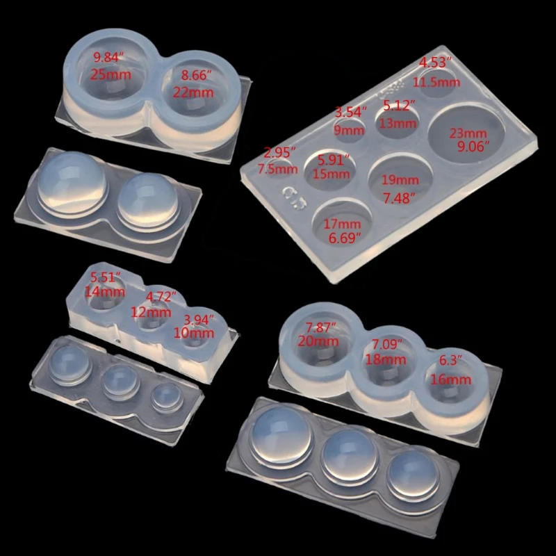 

4Pcs Resin Geometric Ball Pendant Molds Hollow Quicksand Sphere Mold 3D Hollow Round Ball Molds Kit Jewelry Making Tools