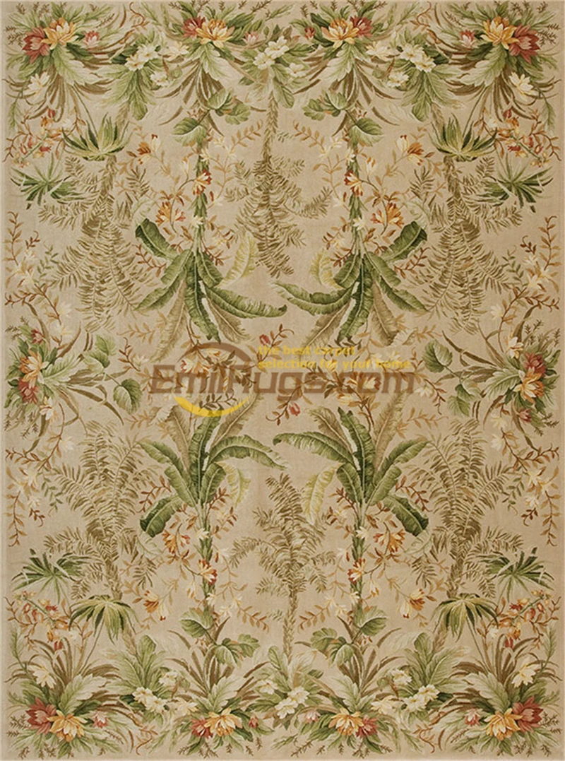 Goede Antieke Decor Tapijt Woonkamer Slaapkamer Huishoudelijke Ronde Gebied Tapijt Art Tapijt Natuurlijke Schapen Wol 2173-2 9X12