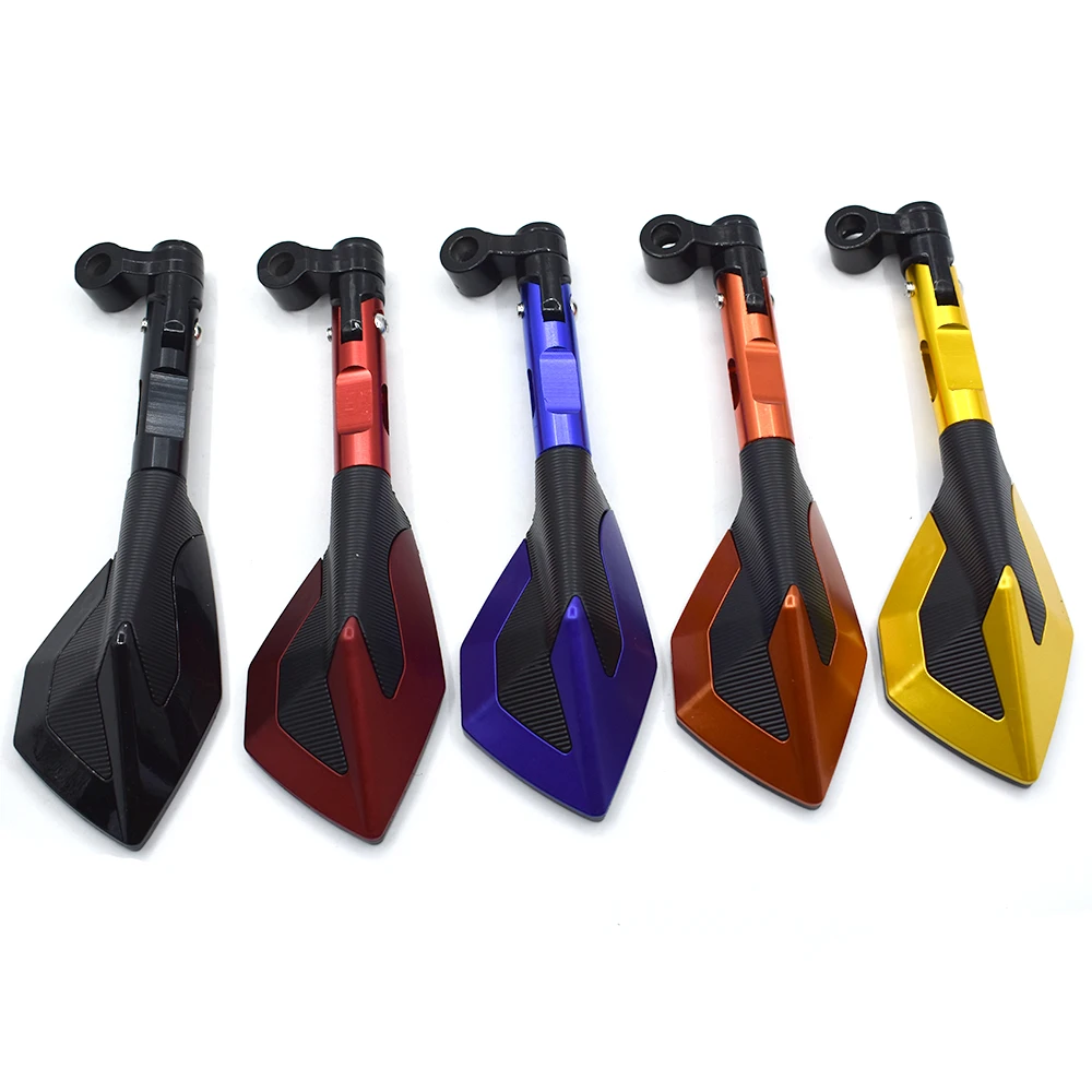 Универсальное алюминиевое зеркало заднего вида мотоцикла с ЧПУ синее для YAMAHA XMAX200 XMAX250 XMAX300 XMAX400 TMAX530