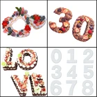 81012 дюймов ПЭТ Пластиковая форма для торта трафареты с цифрами инструменты для украшения десертов на день рождения металлический нож кондитерский мешок наконечники для кондитерских изделий