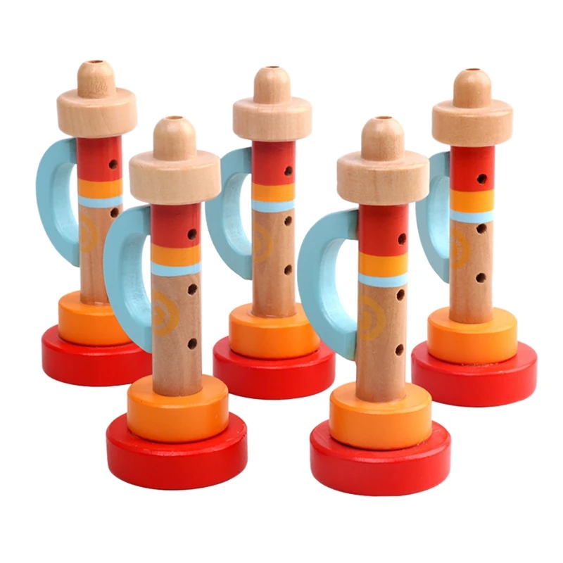 

Wood Children's Horn Orff Musical Instrument Parent-Child Toys Speaker Gift for Girls and Boys Infant Early Education