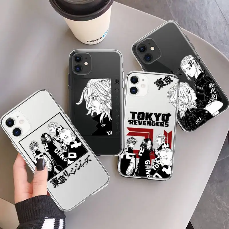 

Tokyo Revengers manjiro sano anime Phone Case Transparent for iPhone 7 8 11 12 13 mini pro X XS XR MAX Plus