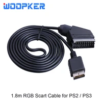 1 8m av cable rgb scart cable replacement connection cable for sony playstation ps1 ps2 ps3 pal game accessories