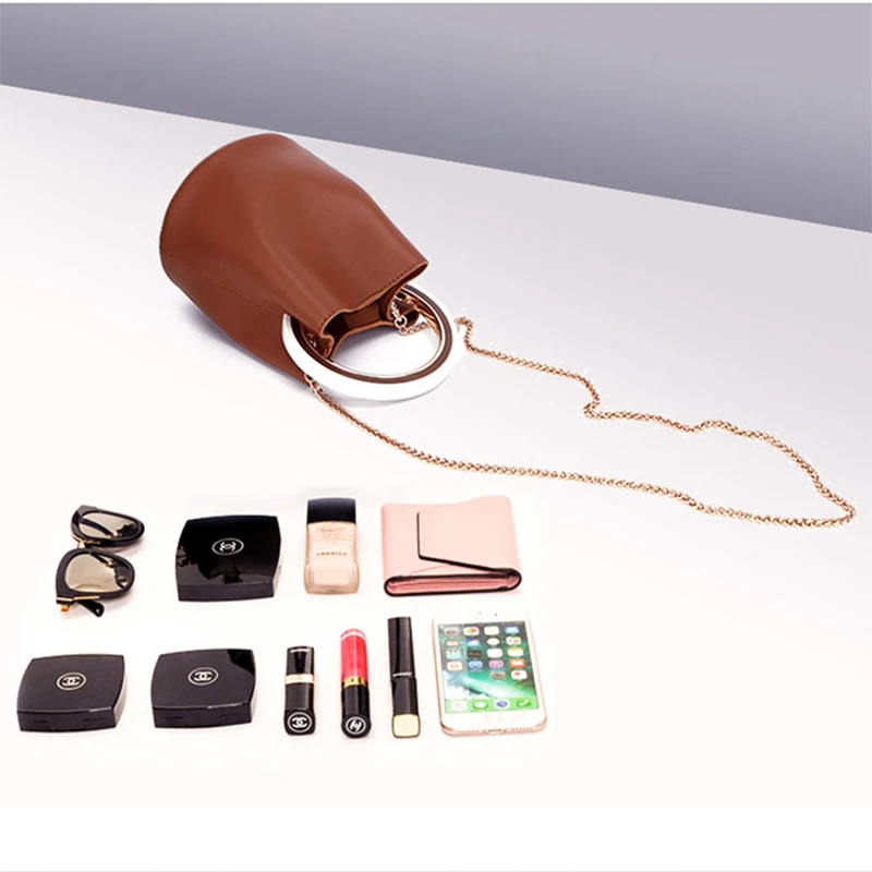 Дамская сумочка из искусственной кожи винтажная сумка через плечо с цепочками