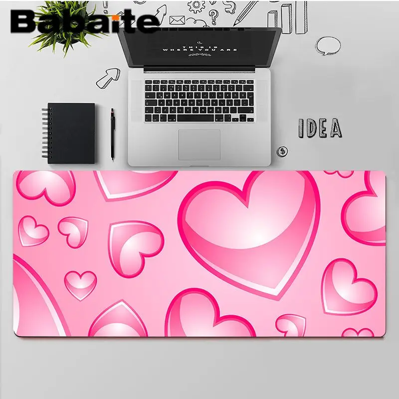 

Babaite High Quality love pink Unique Desktop Pad Game Mousepad Free Shipping Large Mouse Pad Keyboards Mat