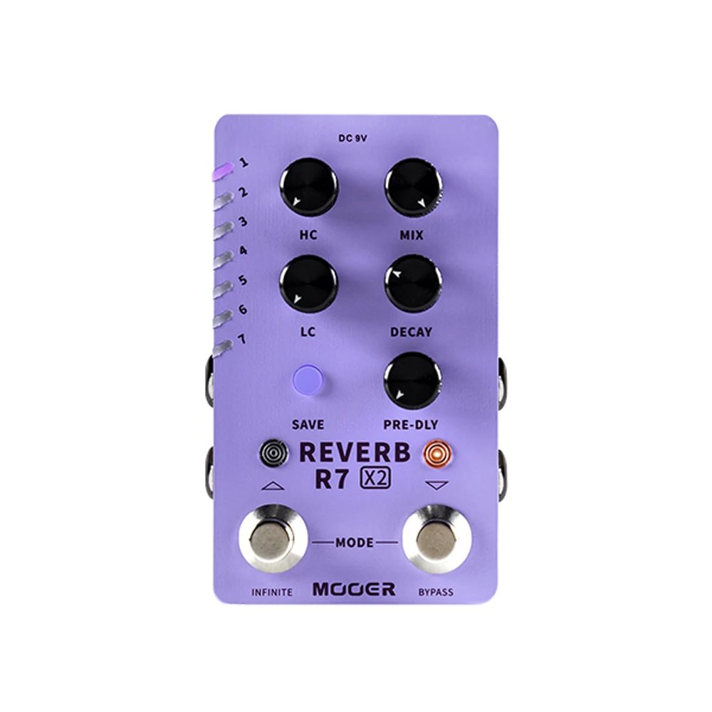 MOOER R7 X2 ревербераторная педаль атмосферный ревербератор/пружина/зал/комната