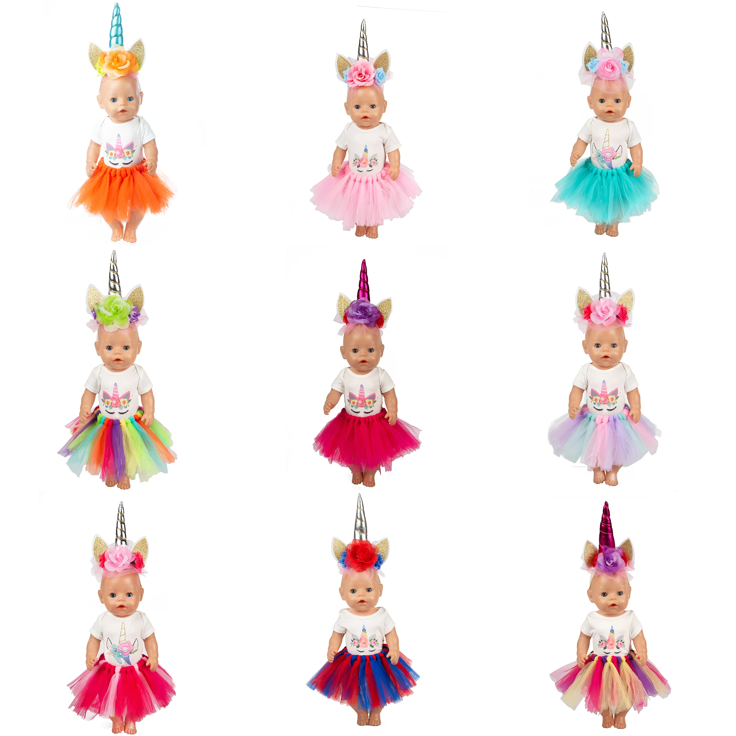 Новинка 2019 модное платье Одежда для кукол размером 17 дюймов и 43 см костюм