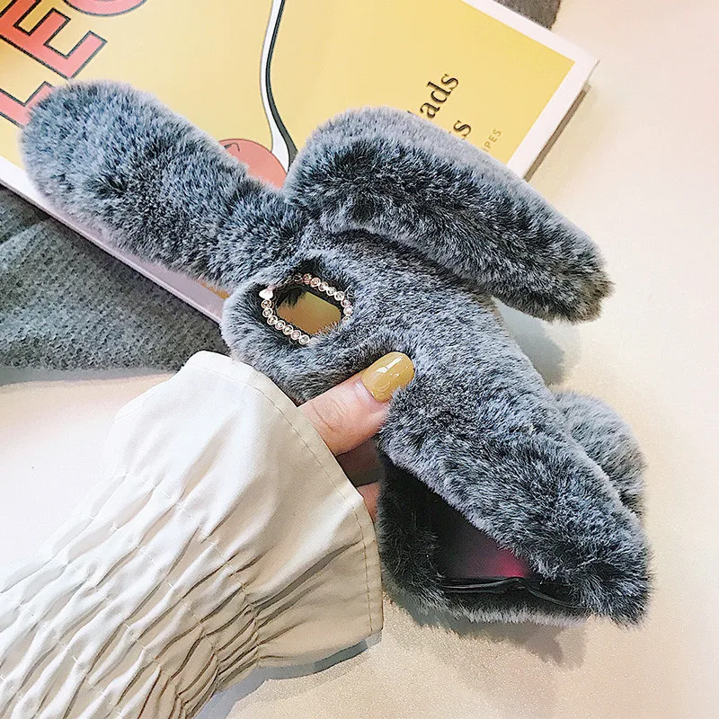 Шикарный милый пушистый чехол с мехом кролика для Asus ZenFone Max Pro Plus M2 M1 ZB631KL ZB633KL ZB602KL