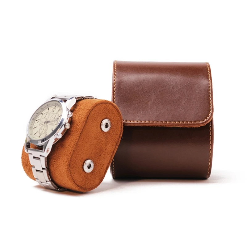 

Luxury Leather Watch Storage Box Travel Single Watch Case Watch Gift Box for Christmas Anniversary Birthday