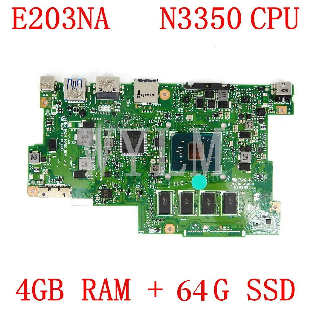 

Материнская плата E203NA N3350CPU 4 Гб RAM 64 Гб SSD для ноутбука Asus E203NA E230N материнская плата E203NA материнская плата E203NA