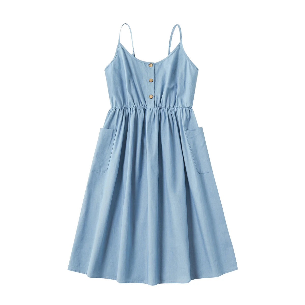 

Одинаковые платья для мамы и топ без рукавов для дочери итальянские платья на пуговицах с карманами