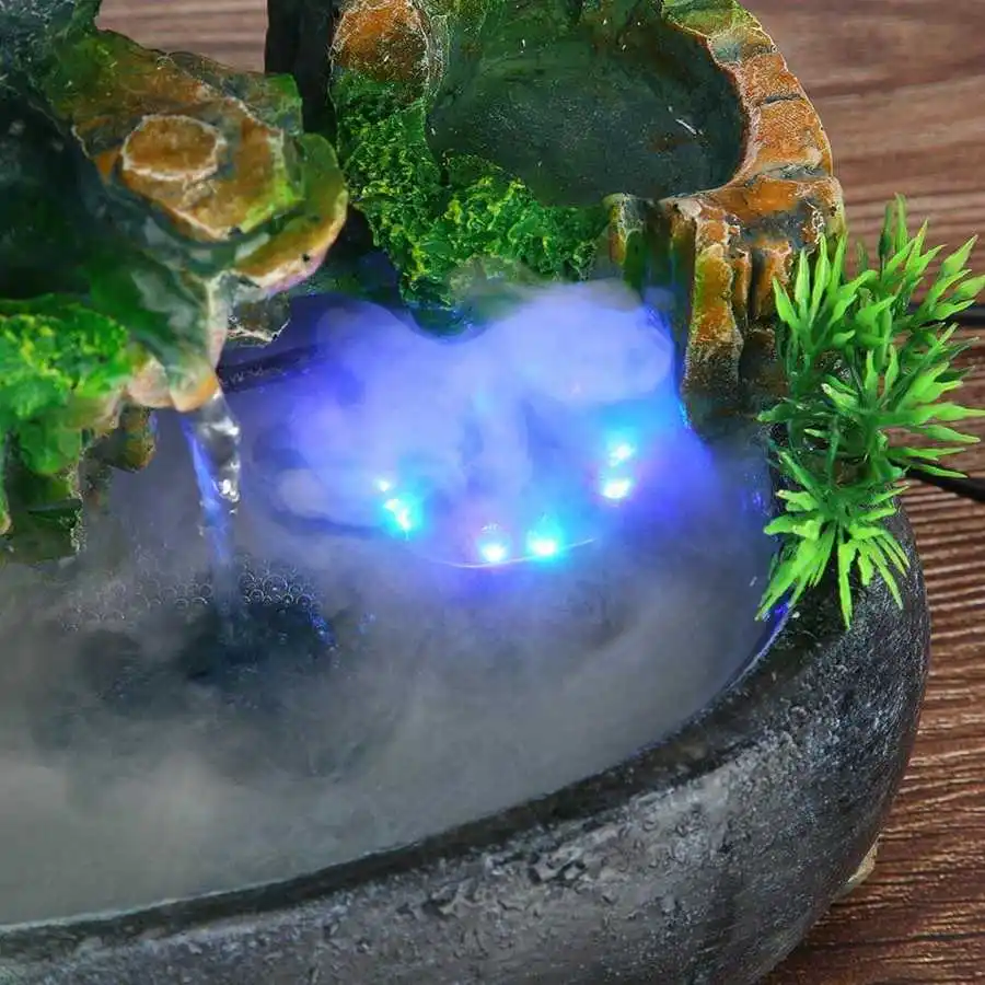 Настольный фонтан водопад домашний декор Feng Shui настольное украшение миниатюрный