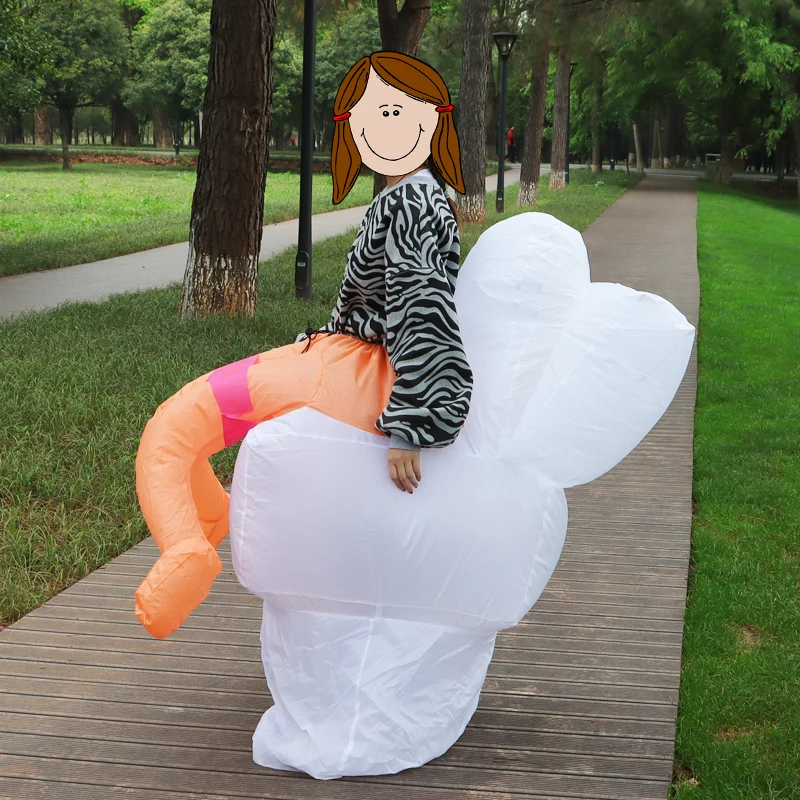 2022 новый дизайн надувной наполовину костюм для взрослых Одежда Хэллоуина