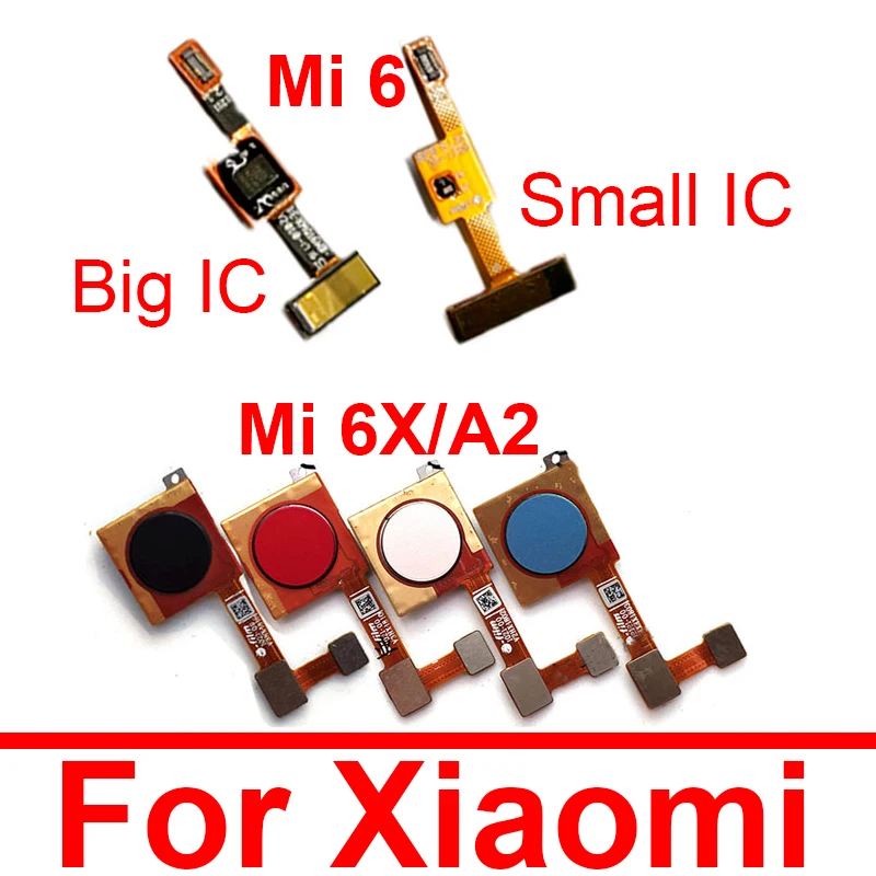 

Home Button Flex Cable For Xiaomi Mi 6 6X A2 Menu Return Keypads Fingerprint Sensor Flex Cable Ribbon Replacement Repair Parts