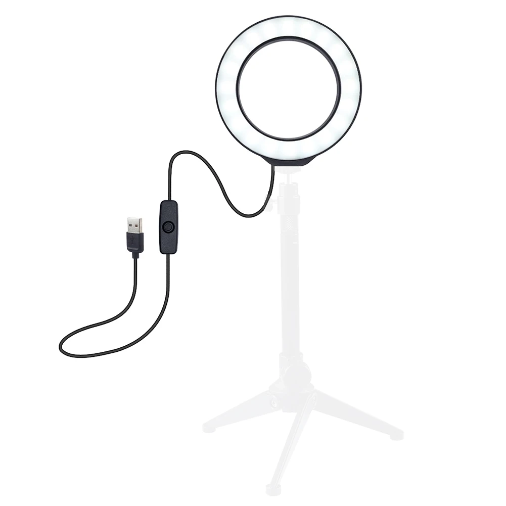 4 7-дюймовый 12 см USB белый светильник светодиодный кольцевой для видеосъемки s