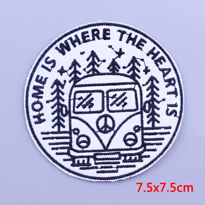 

Punk Embroidery Patch Van Gogh Embroidered Patches For Clothing Whale Patch Iron On Patches Stripes For Clothes Applique Sticker