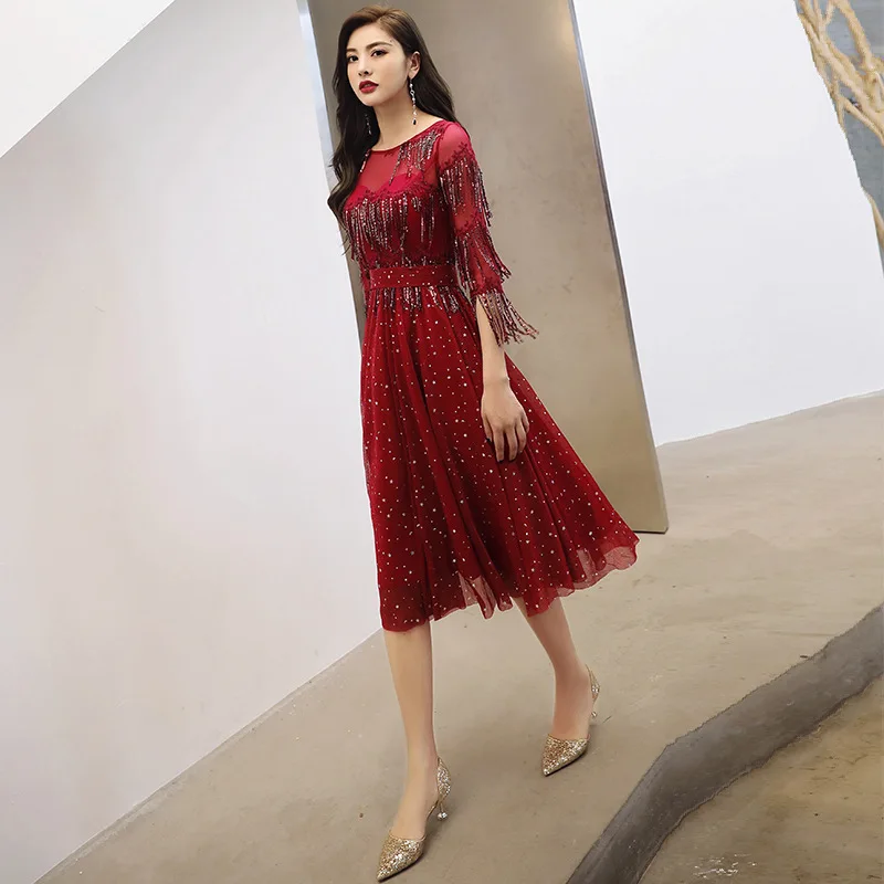 Акция 2020 v образный вырез половина пляжа на бретелях Vestido коктейльное De Festa Gengli