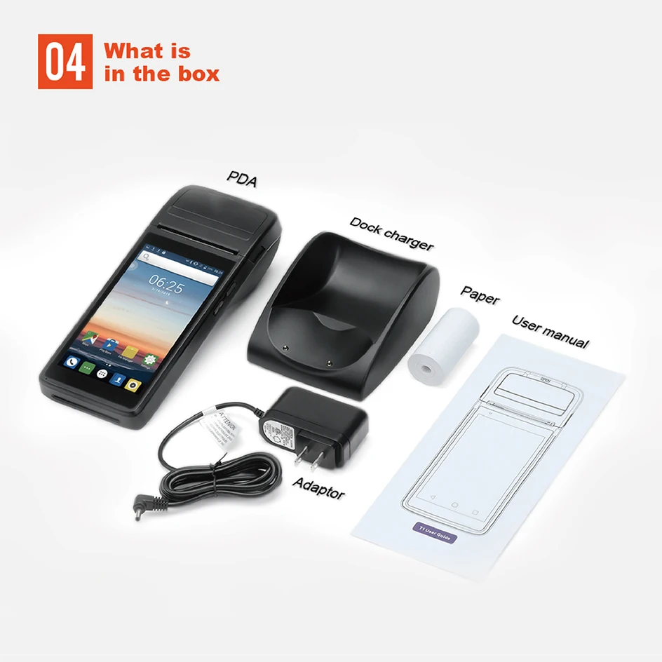 ISSYZZONEPOS PDA чековый принтер PDA Android 6,0 POS термопринтер 58 мм ручной pos-терминал wifi Bluetooth 4G PDA для розничной торговли