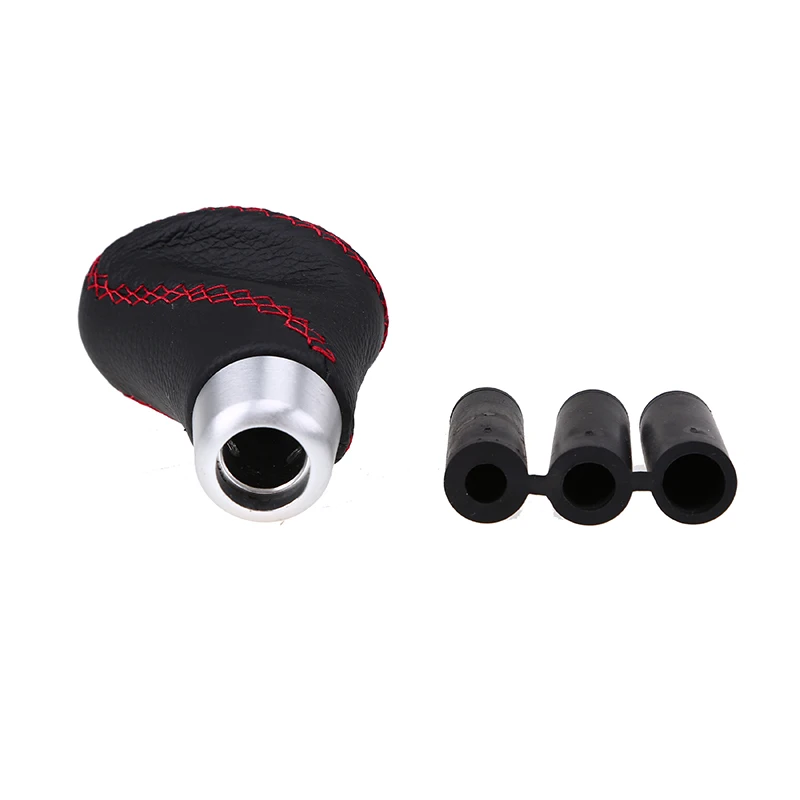 POSSBAY 5 Speed Leather Aluminum Manual Car Gear Shift Knob Shifter Black Automobiles |