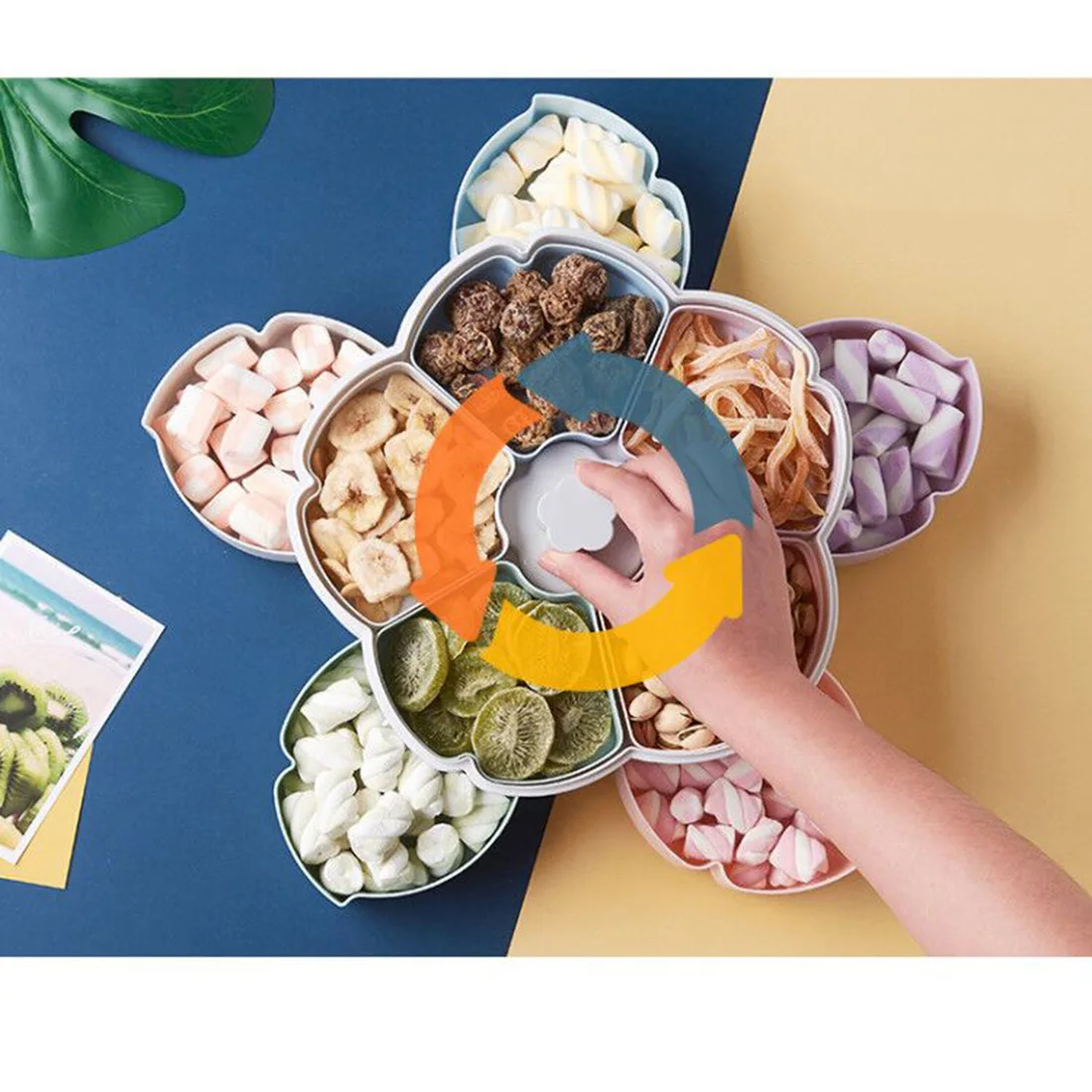 Северный ветер вращающаяся коробка для фруктов конфет фруктовая тарелка дыня