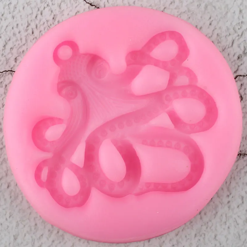 Осьминог силиконовые формы DIY морские животные кальмар кекс Topper инструменты для