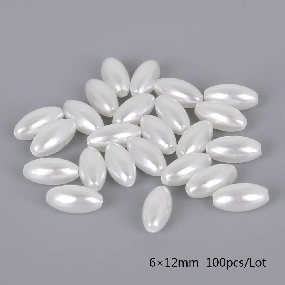 Овальные жемчужные бусины россыпью для бижутерии ожерелий браслетов сережек 100