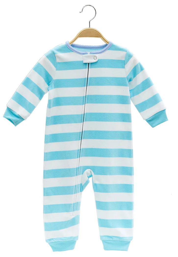 White Blue stripe Новинка года; Детский комбинезон; теплая одежда; комбинезон для новорожденных; детская пижама; зимняя одежда с животными для маленьких мальчиков; одежда для крещения bebes - Цвет: White Blue stripe