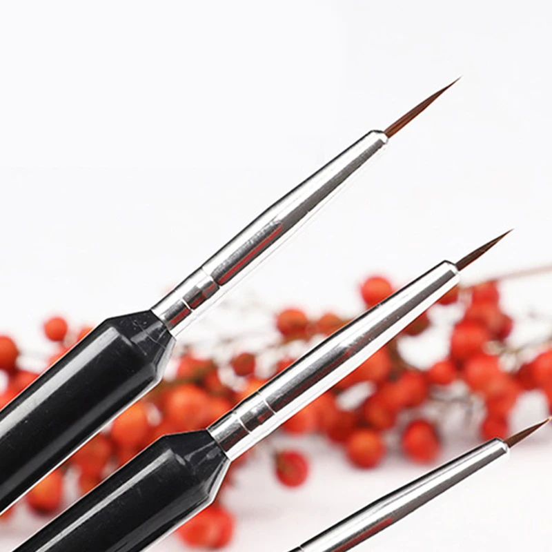 2019 Горячая Распродажа Практичная Милая 3Pcs Кисть для рисования на ногтях Ультратонкий Лайнер-Ручка Маникюрный Инструмент Декорация