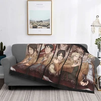 attack on titan aot anime blanket fleece soft unisex throw blankets for bed car bedspreads