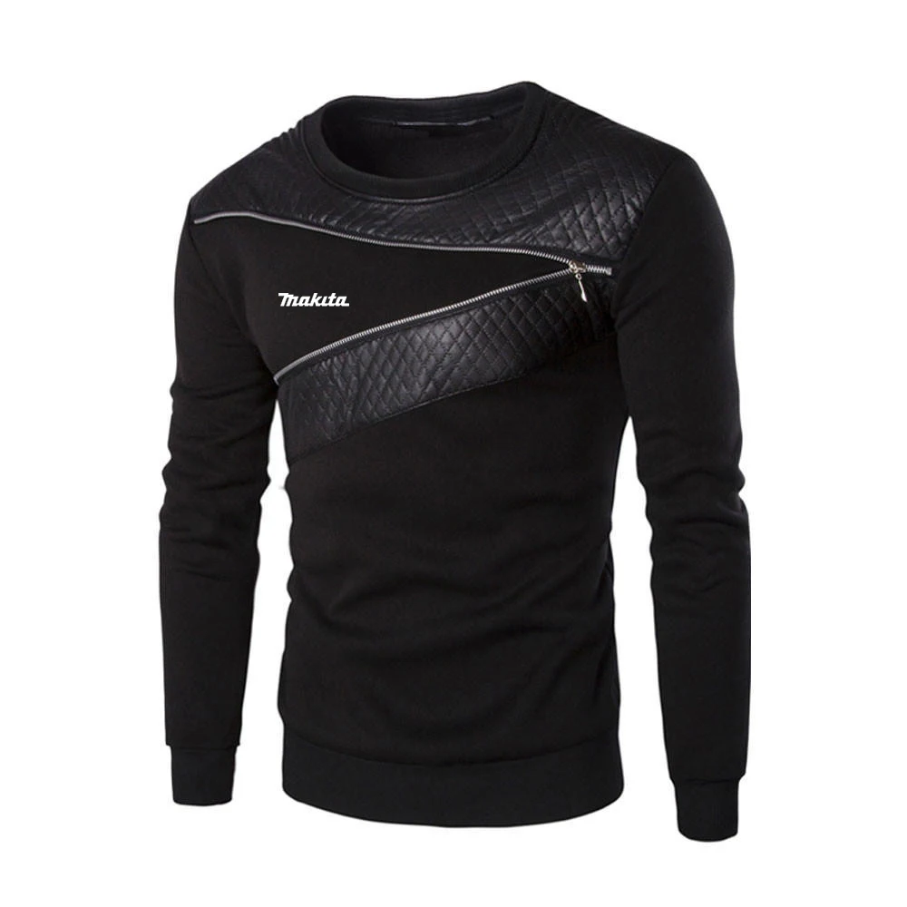 

2021 New Makita Logo Spring and Autumn Style Comfortable Leisure Round Neck Patchwork Fashion Wild Hip-hop Fitness Top Streetwe