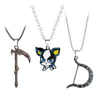 anime jojos bizarre adventure necklace arrow iggy sickle alloy pendant chain cartoon men choker jewelry koyle