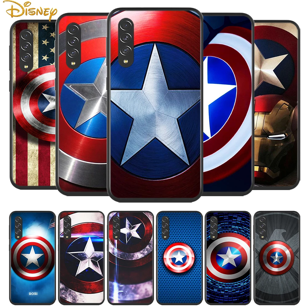 

Captain America shield for Samsung Galaxy A90 A80 A70 A60 A50 A40 A20 A2Core A10 M31 M21 M60 M40 M30 Black Phone Case