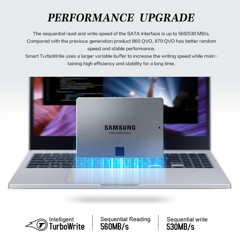 Samsung 2TB SSD 1TB 2.5" 870 QVO 4TB Internal HDD SATA III QLC SATA3 Solid-State Hard Drive New 100% Original For Desktop internal ssd drive