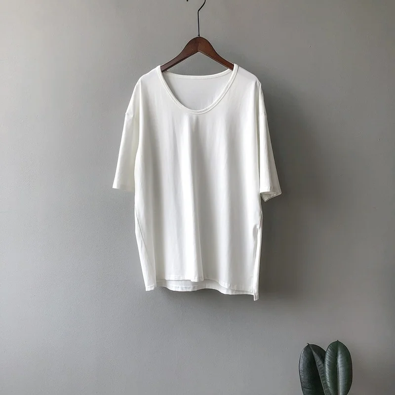 

Solid Short Sleeve O Neck Woman Tshirts Simple Loose Oversized Plus Size Casual Women Tops All Match Summer Basic Women Tee