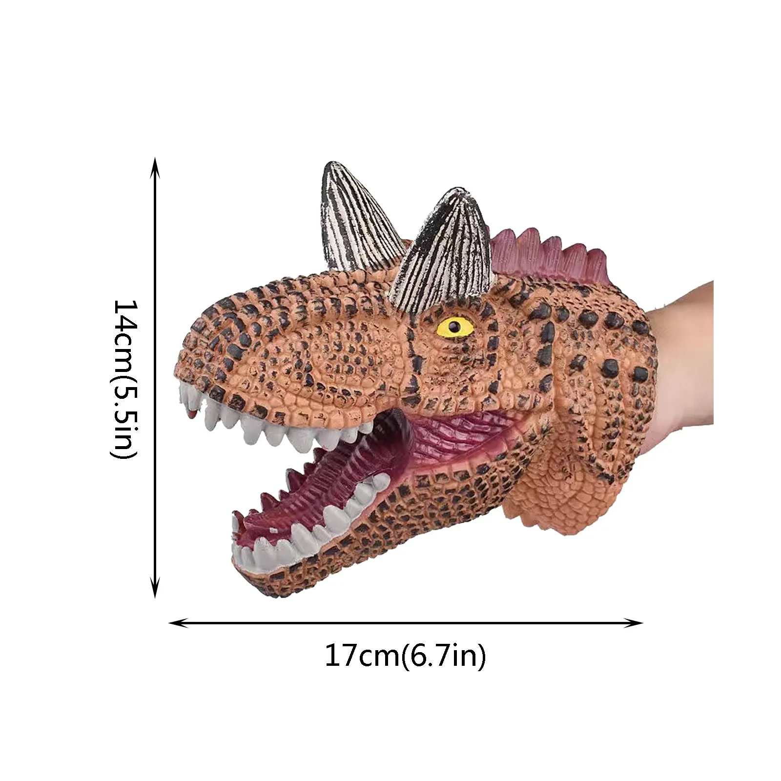 

Dinosaur Hand Puppets Realistic Soft Rubber Tyrannosauruss Rexs Dinosaur Toys Animal Head Dinosaur Children Doll Toy Glove 50
