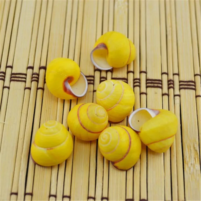 Желтая Золотая Морская раковина на удачу натуральная улитка современное