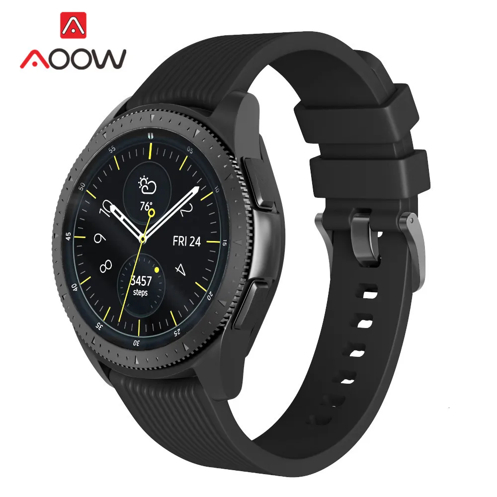20 мм/22 мм силиконовый ремешок для наручных часов samsung Galaxy Watch 42 мм 46 мм полосатый сменный Браслет ремешок для SM-R800 SM-R180