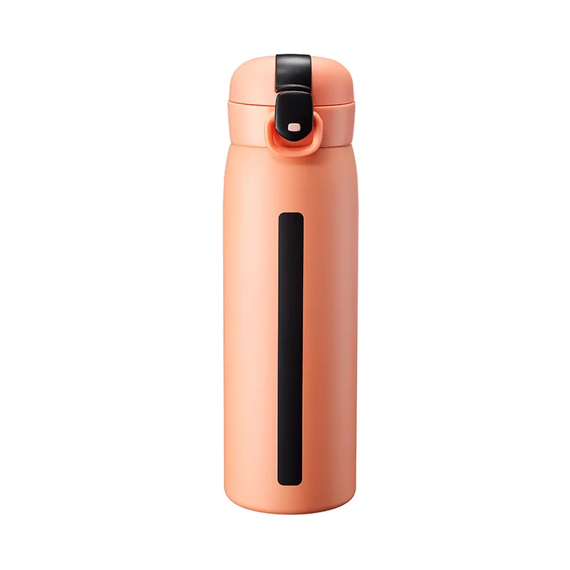 Оранжевый Stainless Steel Vacuum Insulated Thermos Mug Water Bottle Tumbler Office Coffee Tea Thermal Cup Leakproof Travel Portable 520ml - Цвет: Оранжевый