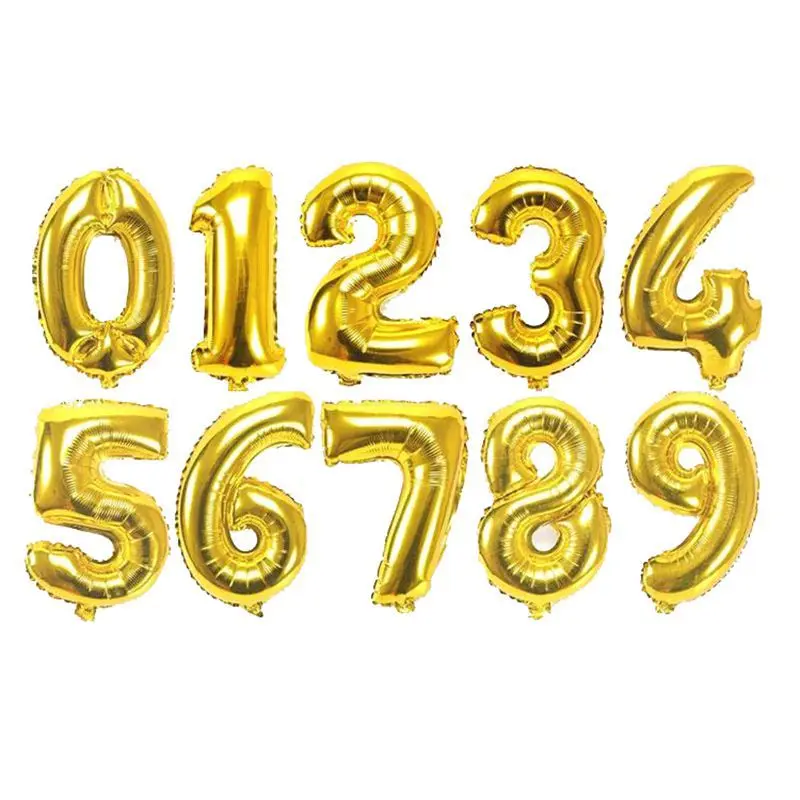 40-дюймовый большой алюминиевые воздушные шары из фольги номер шарик в форме