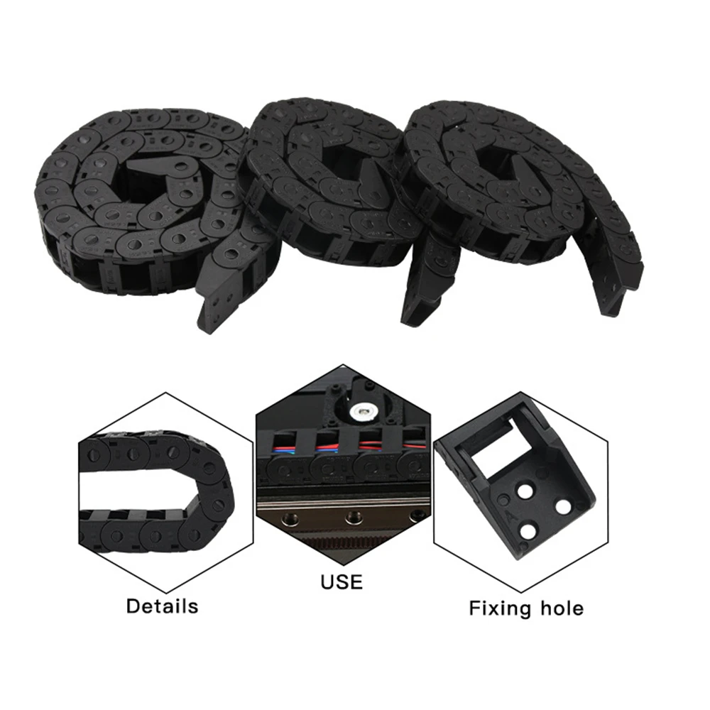 new soft high quality nylon 350mm for voron 2 4 cable chains set black opening type wire chains for 3d printer accessories free global shipping
