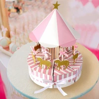 paper carousel gift box wedding favors souvenirs for guests party baby shower cake kids decoration