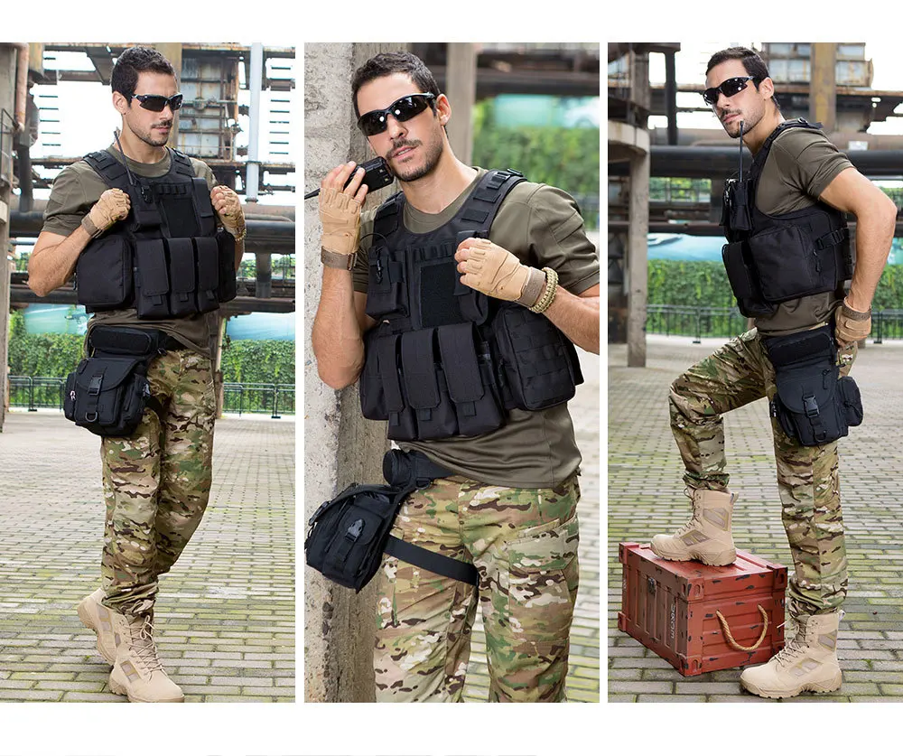 SINAIRSOFT тактический жилет-амфибия, страйкбол, сумки милитари, регулируемая защита Молла, для рыбалки, охоты, CS жилет LY2029
