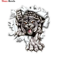 three ratels lcs271 15x17 1cm tiger in the bullet hole colorful car sticker funny stickers styling removable decal