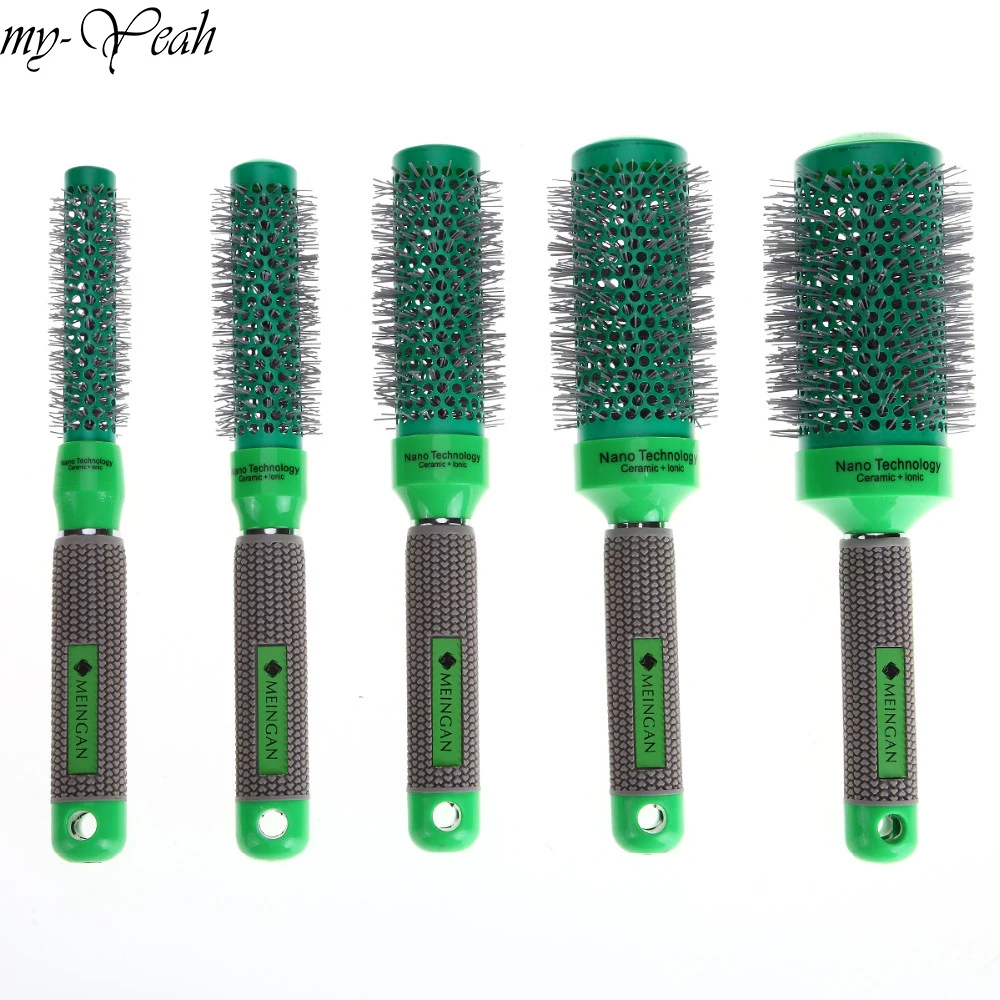 5 размеров Зеленая Керамическая ионная расческа высокая термостойкость